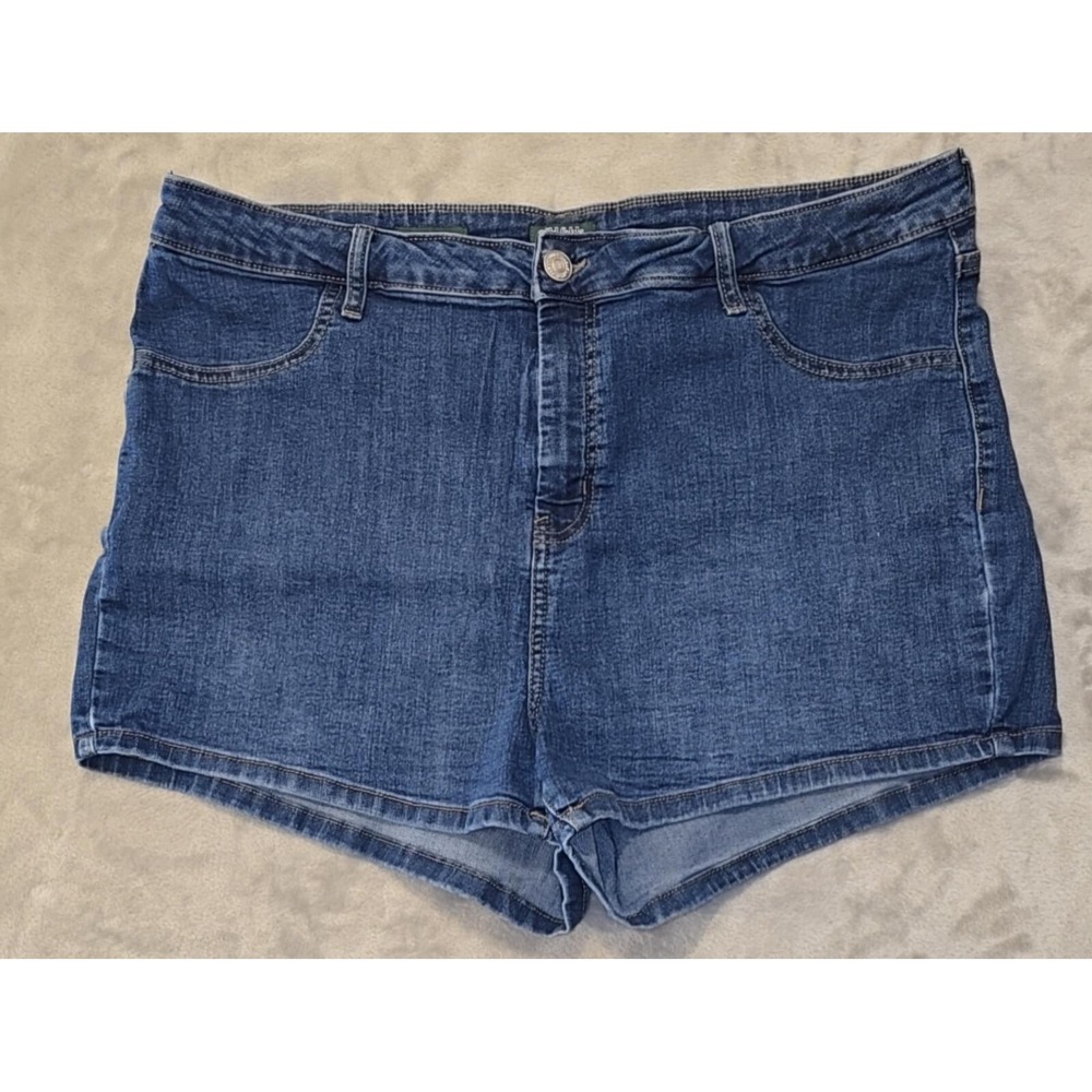 Wild Fable Highest Rise Shorts Women's 18W Blue Booty Flattering Fit High Crotch